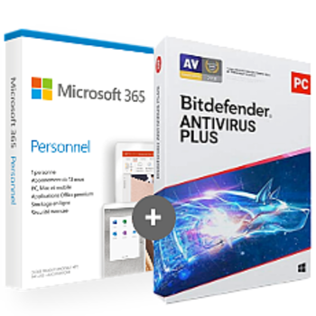 Pack Office 365 Personnel + Bitdefender Antivirus Plus