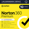 Norton 360 Premium - Etudiants et enseignants - Abonnement 2026